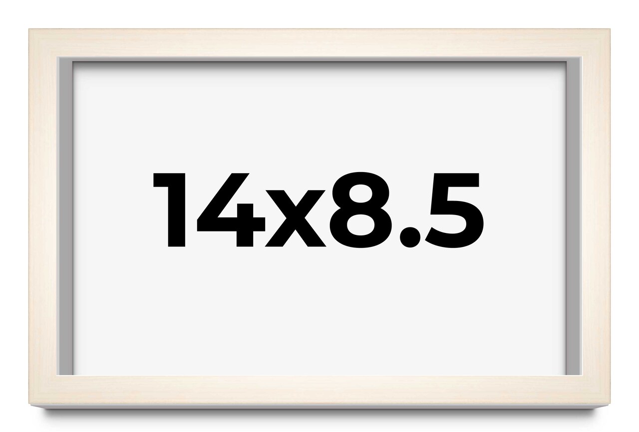 Photo Size Minimalist White Picture Frame - UV Acrylic, Foam Board Backing, Hanging Hardware